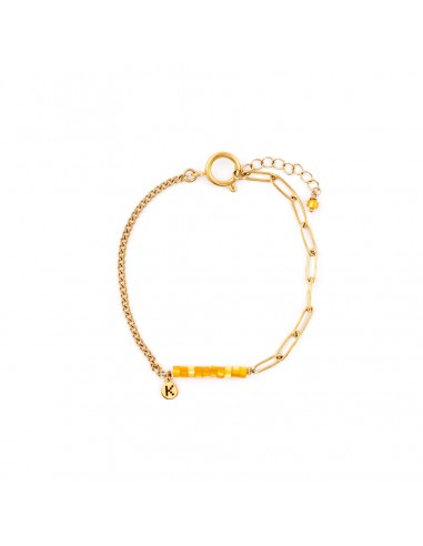Best-selling ankle bracelet with orange nacre - 1