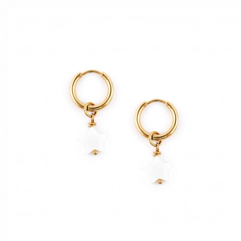 Star earrings made of nacre - 1