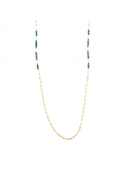 Chain for glasses - emerald hematite - 1