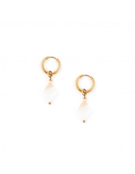 Boho earrings made of nacre - 1