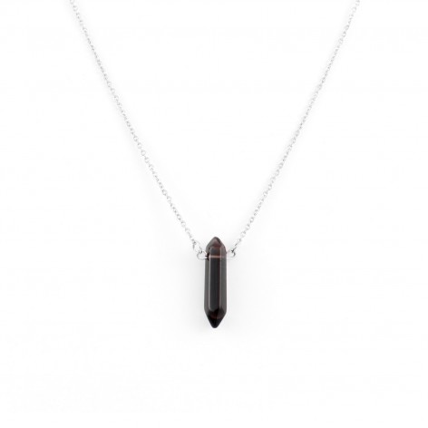 Smoky quartz - men's necklace on chain KULKA MAN - 1