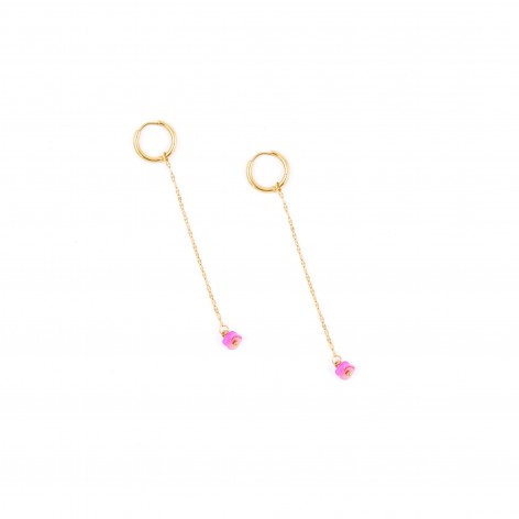 Earrings with a delicate chain - 1