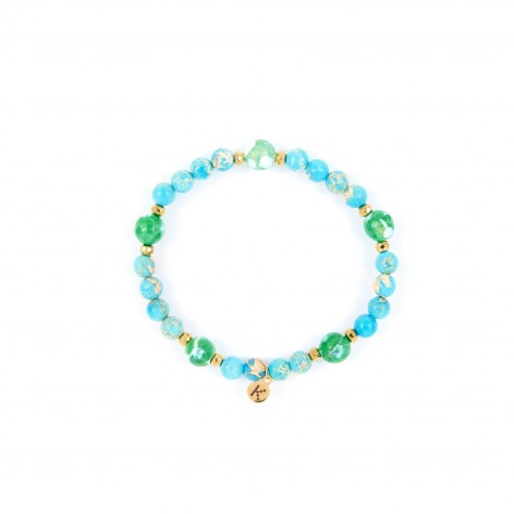 Let's travel (Blue) - bracelet made of natural stones - 1
