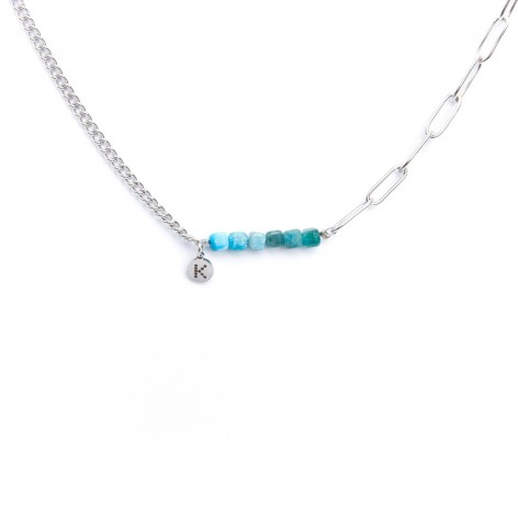 Best-selling necklace with apatite (silver version) - 1
