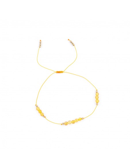 Honey citrine - bracelet on silky thread - 1