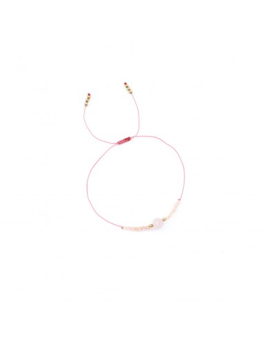 Pastel bracelet of love on silky thread - Delicate Pink - 1