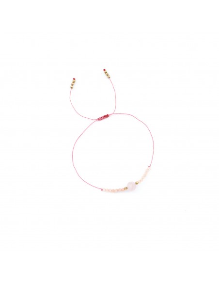Pastel bracelet of love on silky thread - Delicate Pink - 1