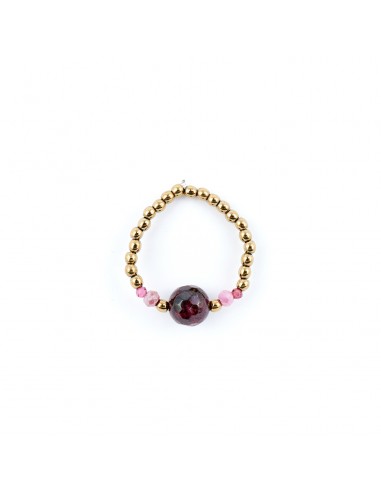 Ring made of gold Hematites, Garnet and Ruby - 1