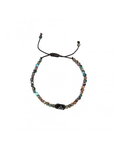Turquoise on a thread - man bracelet made of natural stones KULKA MAN - 1