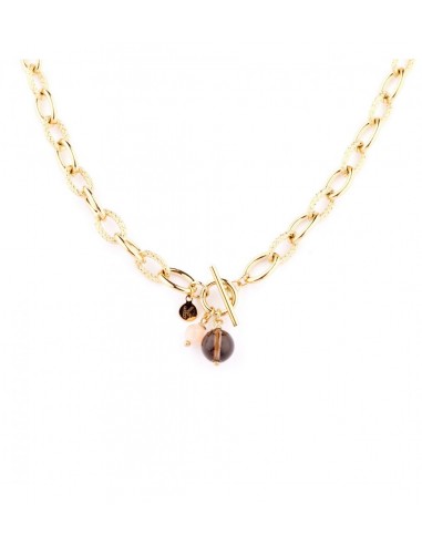 Decorative necklace with smoky quartz - 1