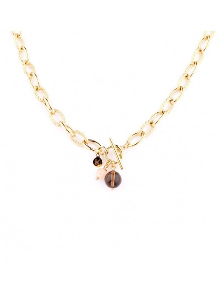 Decorative necklace with smoky quartz - 1