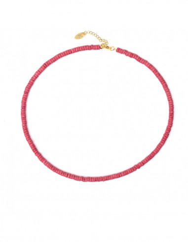 Energetic pink - necklace made of volcanic lava - 7