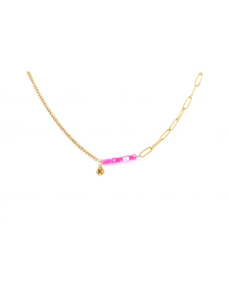 Best-selling necklace with a pink pearl - 9