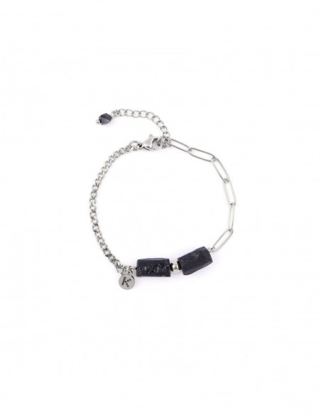 Best-selling bracelet with raw block of black Tourmaline - 2