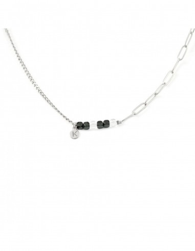 Best-selling necklace with a black tourmaline cube and mountain crystal - 2