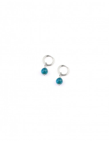 Turquoise see - earrings made of gilded stainless steel - 2