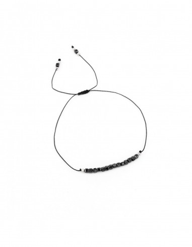 Elegant black Tourmaline - bracelet on silky thread - 2