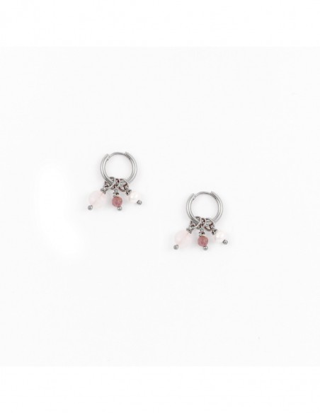 Cutie - hoop earrings made of gilded stainless steel - 2
