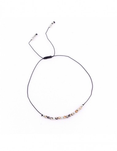Dalmatian stone - bracelet on silky thread - 2