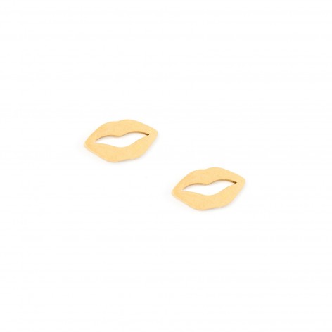 Kiss - earrings made of gilded stainless steel