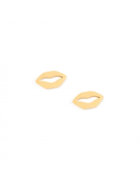 Kiss - earrings made of gilded stainless steel