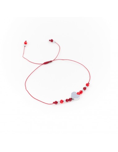 Love - bracelet made of natural stones on silky thread