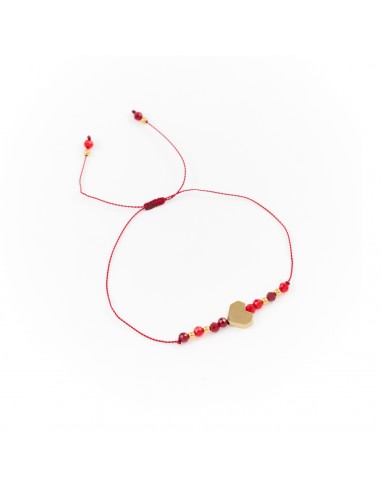 Love - bracelet made of natural stones on silky thread