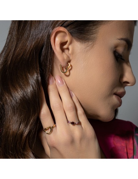 Gilded earrings Love