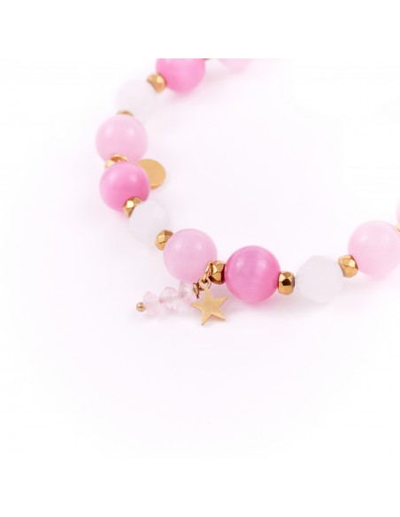Pink Love – bracelet made of natural stones