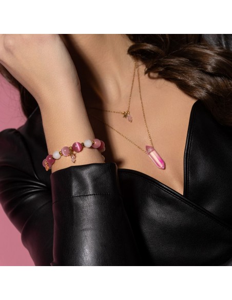 Pink Love – bracelet made of natural stones