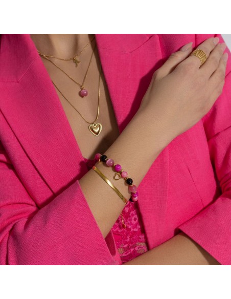 Magenta Pink Love – bracelet made of natural stones