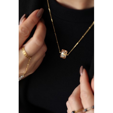 Rose Gold Aura necklace