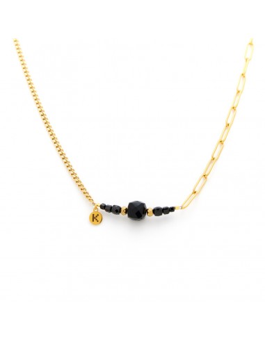 Best-selling necklace! Necklace made of black Tourmaline cubes - 2