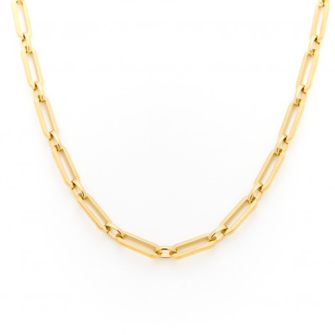 Gilded chain made of geometric links - 2