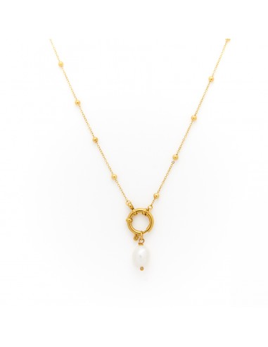 Gilded long necklace with Pearl - 2