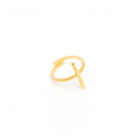 Gilded ring with one stick - 1