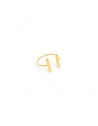 Gilded ring with two sticks - 1