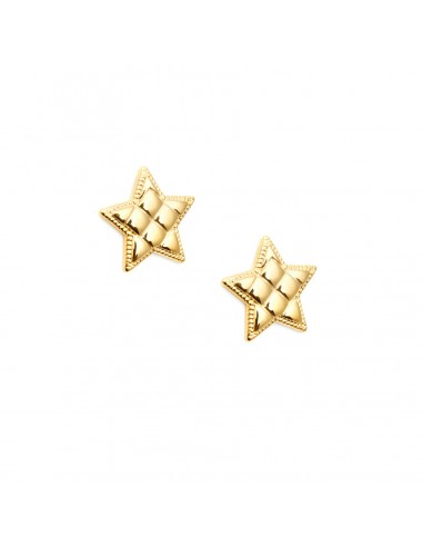 Gilded earrings quilted Stars - 1