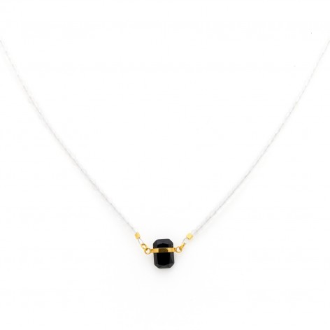 Baby Aura necklace with Onyx and Mountain crystal - 1