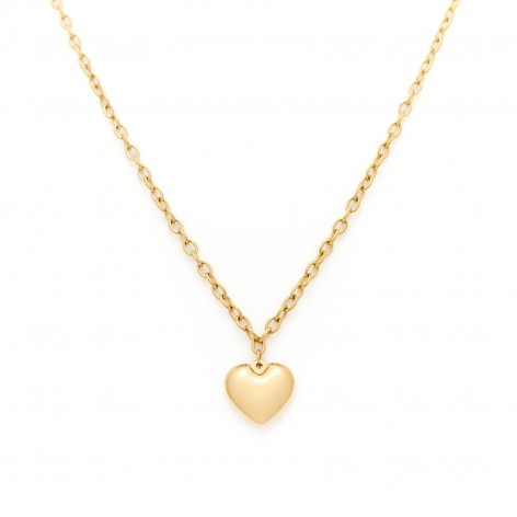 Mini decorative plain chain with a heart (possibility of engraver)