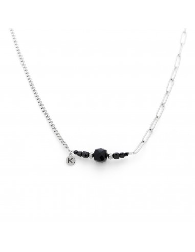 Best-selling necklace! Necklace made of black Tourmaline cubes - 2