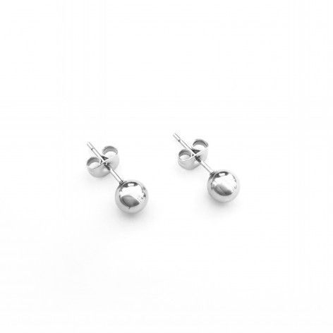 copy of Small silver balls - earrings made of stainless steel - 1