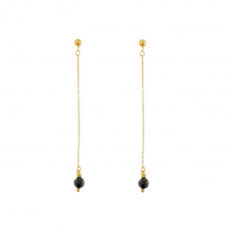 Subtle hanging earrings with Spinel