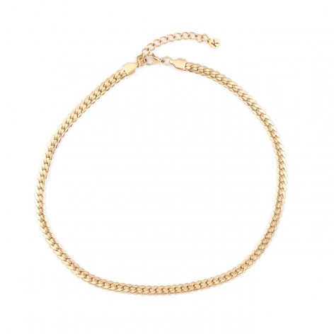 Gilded necklace - thicker flat chain Snake - 1
