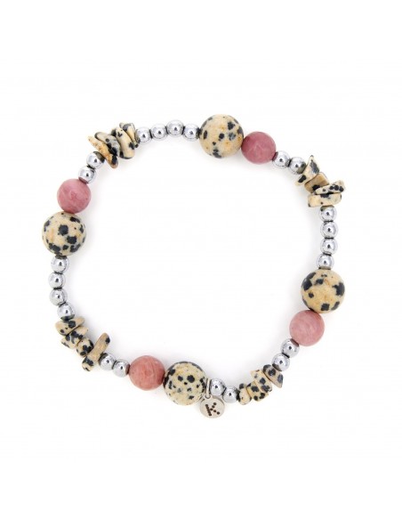 Dalmatian stone with powder Hematite – bracelet made of natural stones - 2