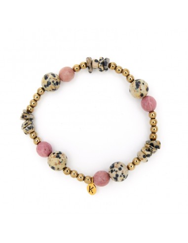 Dalmatian stone with powder Hematite – bracelet made of natural stones - 1