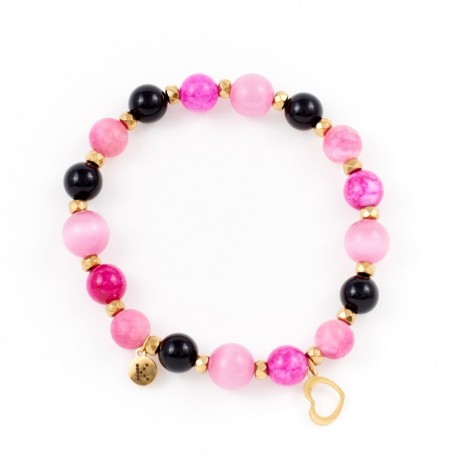 Magenta Pink Love – bracelet made of natural stones - 1