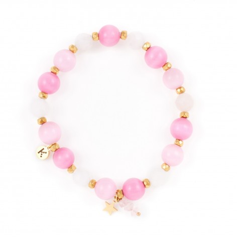 Pink Love – bracelet made of natural stones - 1