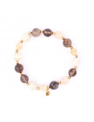 Bracelet made of natural stones in nude colors - 1