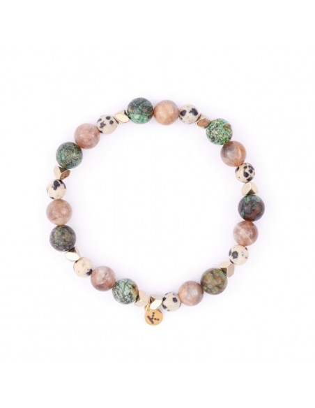 Autumn earth colors - bracelet made of natural stones - 1